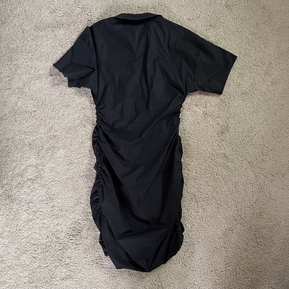 NWT And Now This Black scrunched dress with buttons size small - Picture 3 of 3